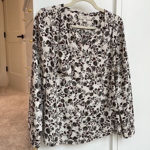 LOFT button-front blouse